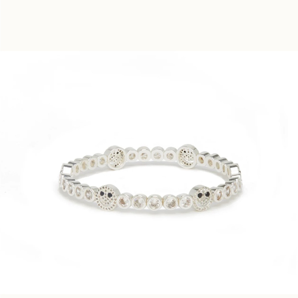 NIB Lisa Gozlan Happy Face bracelet mixer silver